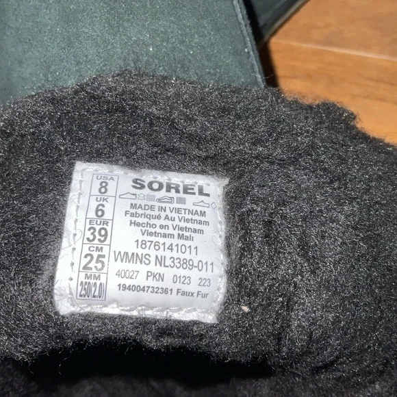 Sorel Sage Nakiska Faux Fur Lined Slipper Booties Size 8 - Picture 8 of 8